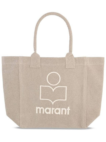 Yenky Embroidered Logo Shopper Tote Bag Beige - ISABEL MARANT - BALAAN 2