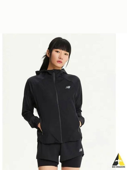 NBNAE4P072 WOMEN Reflective Woven Jacket DGRAY - NEW BALANCE - BALAAN 1