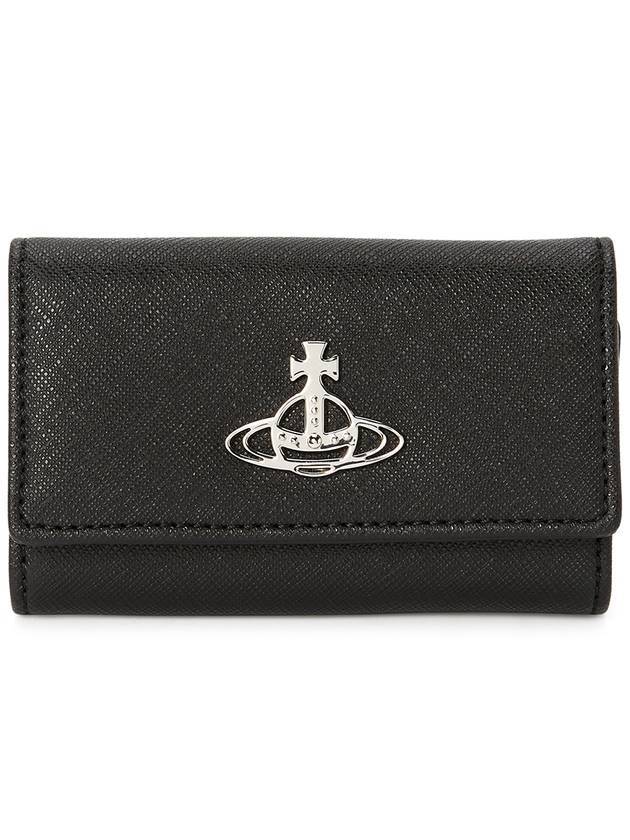 Logo Key Case Wallet Black - VIVIENNE WESTWOOD - BALAAN 1