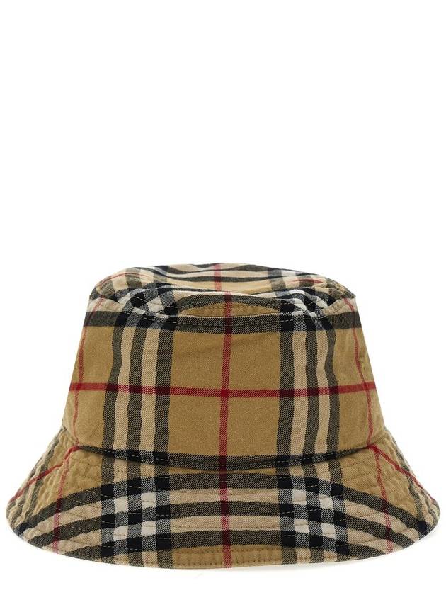 Check Cotton Bucket Hat Beige - BURBERRY - BALAAN 4