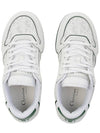 One Oblique Perforated Calfskin Low Top Sneakers White Green - DIOR - BALAAN 7