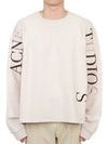 Embroidered Logo Oversized Fit Sweatshirt Pale Lilac - ACNE STUDIOS - BALAAN 2