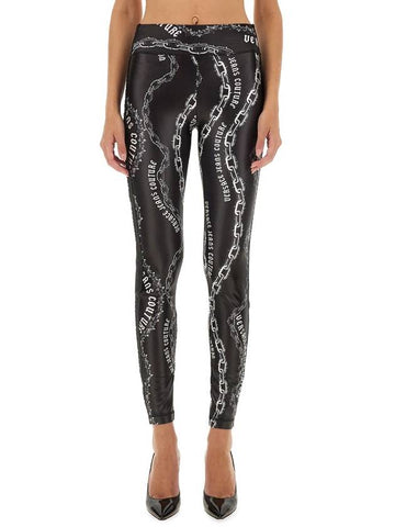 LEGGINGS WITH LOGO - VERSACE - BALAAN 1