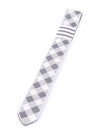 Gingham Check Silk Jacquard Neck Tie Light Grey - THOM BROWNE - BALAAN 2