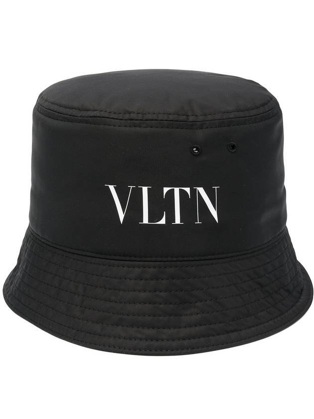 logo printed nylon bucket hat - VALENTINO - BALAAN.
