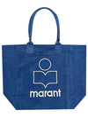 Yenky Embroidered Logo Large Shopper Tote Bag Blue - ISABEL MARANT - BALAAN 2