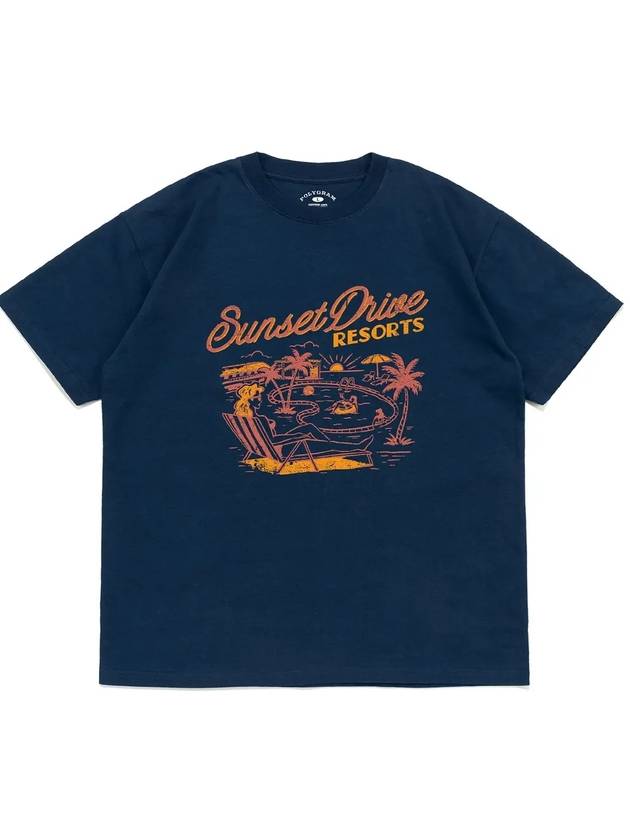 SUNSET RESORTS T SHIRTS DARK BLUE - POLYGRAM - BALAAN 4