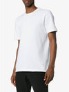 Men's Center Back Striped Short Sleeve T-Shirt White - THOM BROWNE - BALAAN 4