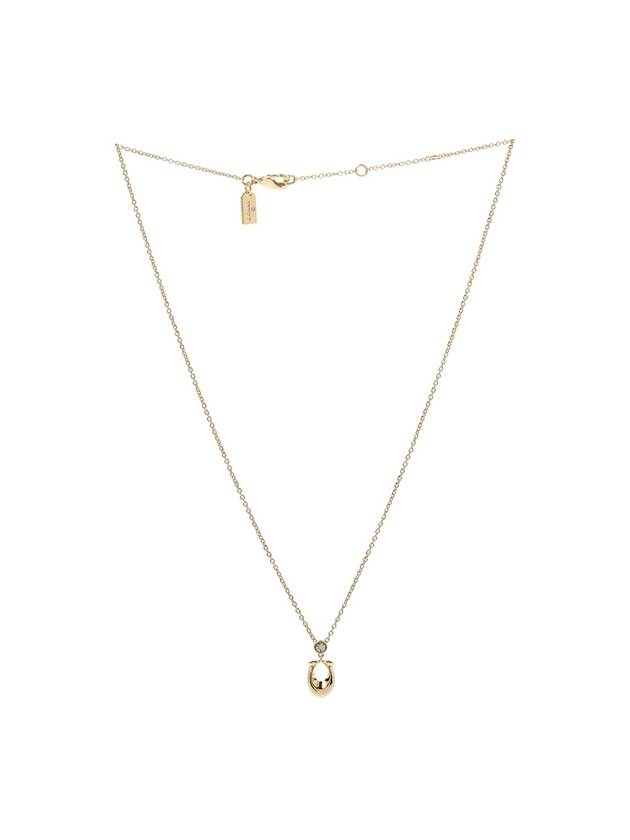 Signature Crystal Necklace Gold - COACH - BALAAN 10