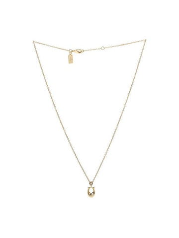 Signature Crystal Necklace Gold - COACH - BALAAN 1