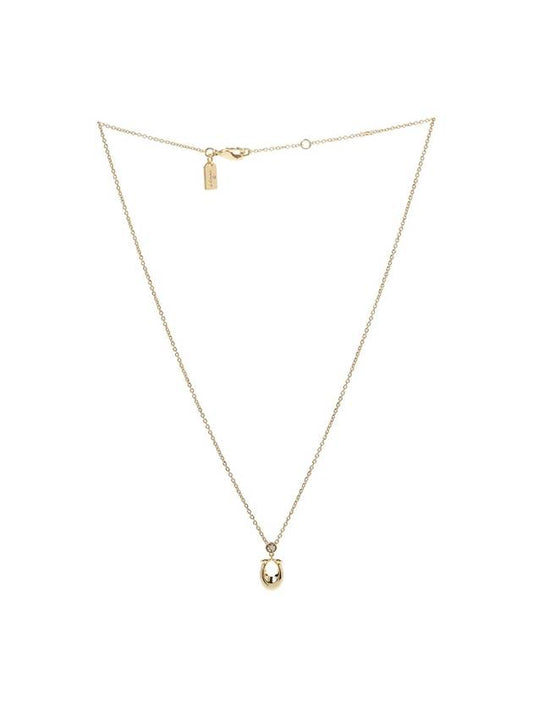 Signature Crystal Necklace Gold - COACH - BALAAN 2