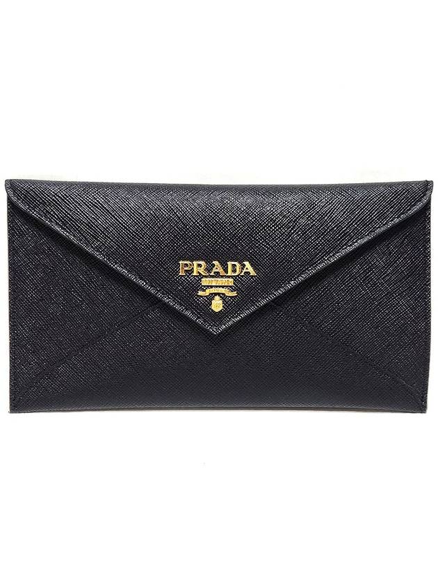 Saffiano clutch and long wallet 1MF175 NERO - PRADA - BALAAN 1