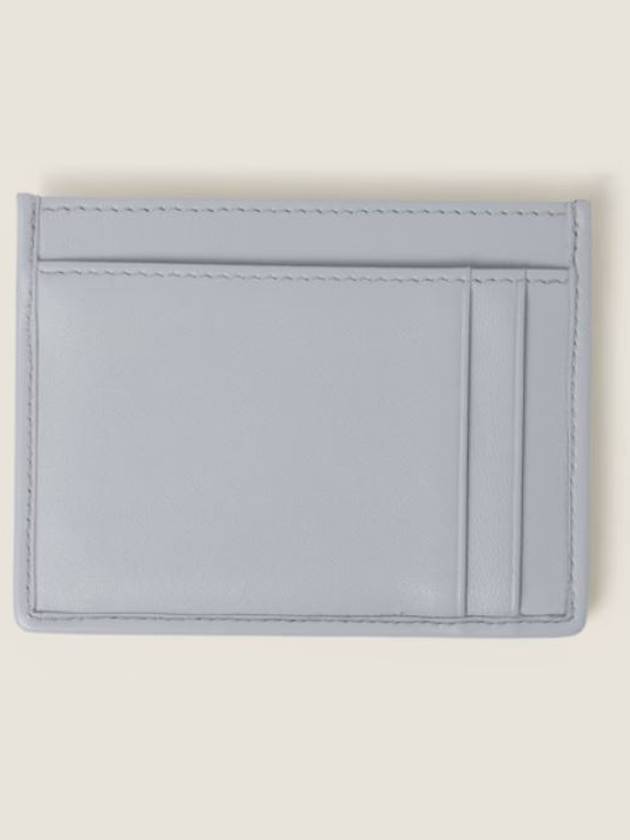 Materasse Nappa Leather Card Wallet Pearl Grey - MIU MIU - BALAAN 4