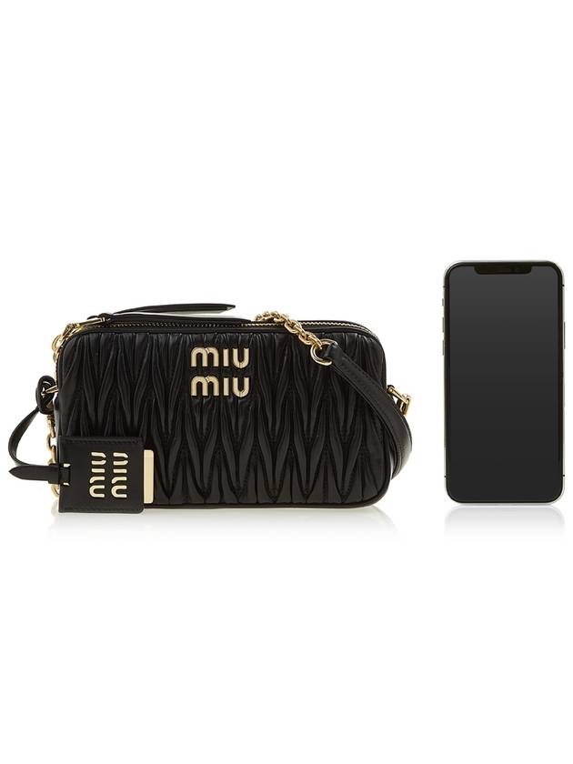 Matelasse Nappa Leather Mini Bag Black - MIU MIU - BALAAN 7