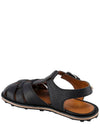 Grained Calfskin Fisherman Sandals Black - MARNI - BALAAN 4