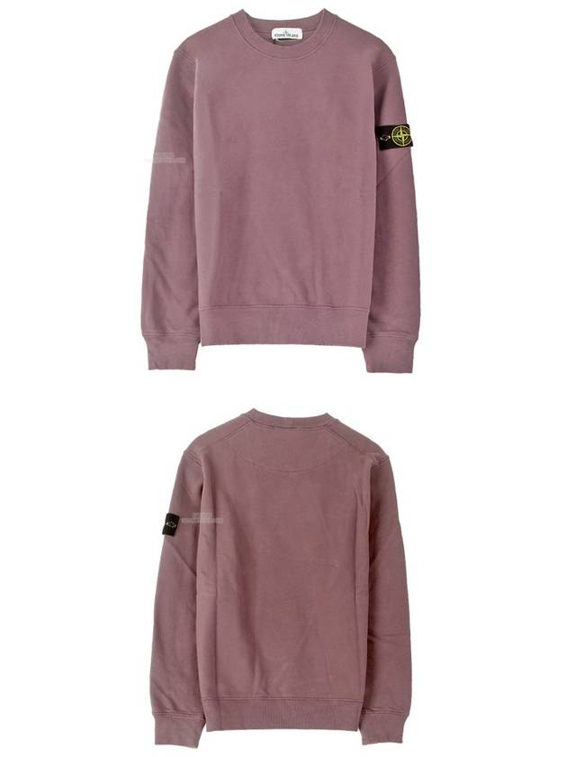 Wappen Patch Crewneck Sweatshirt Magenta Purple - STONE ISLAND - BALAAN 5