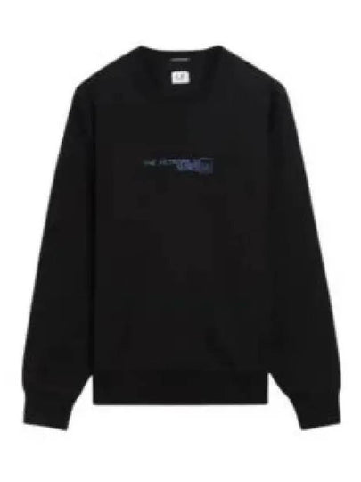 Stretch Fleece Crew Neck Sweatshirt Black - CP COMPANY - BALAAN 2