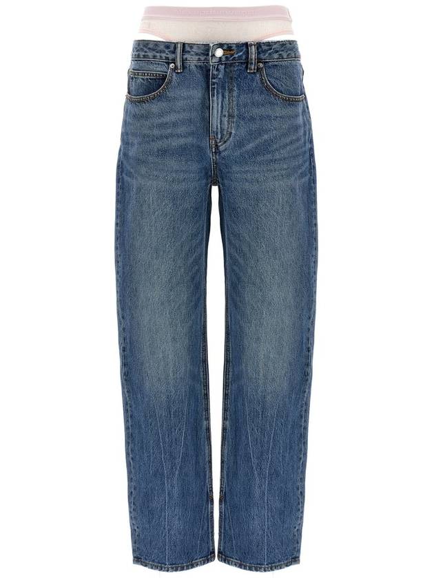 Alexander Wang 'Slit Hem Prestyle Hotfix Mesh Undie' Jeans - ALEXANDER WANG - BALAAN 1