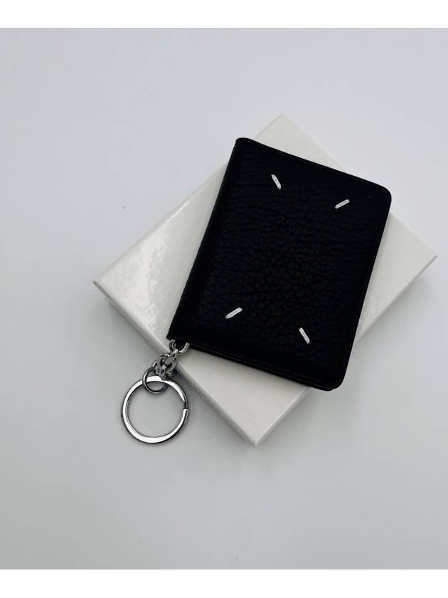 4 Stitch Keyring Card Wallet Black - MAISON MARGIELA - BALAAN 3