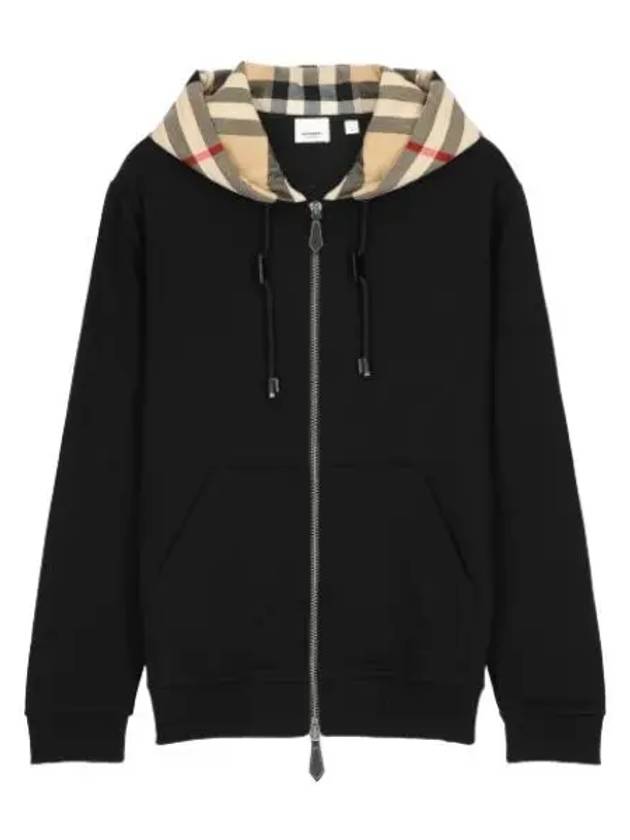 Check Zip Up Hood Black Archive Beige - BURBERRY - BALAAN 1