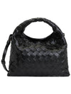 Intrecciato Mini Hop Tote Bag Black - BOTTEGA VENETA - BALAAN 2