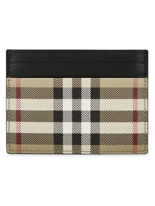 Men's Check Vintage Card Wallet Beige A7026 - BURBERRY - BALAAN 4