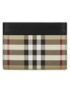 Men's Check Vintage Card Wallet Beige A7026 - BURBERRY - BALAAN 4