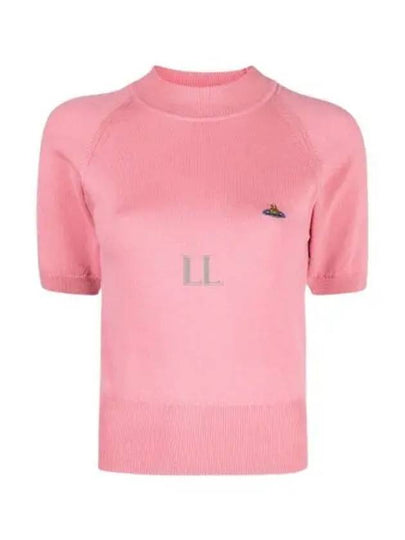 Embroidery ORB Logo Wool Knit Top Pink - VIVIENNE WESTWOOD - BALAAN 2