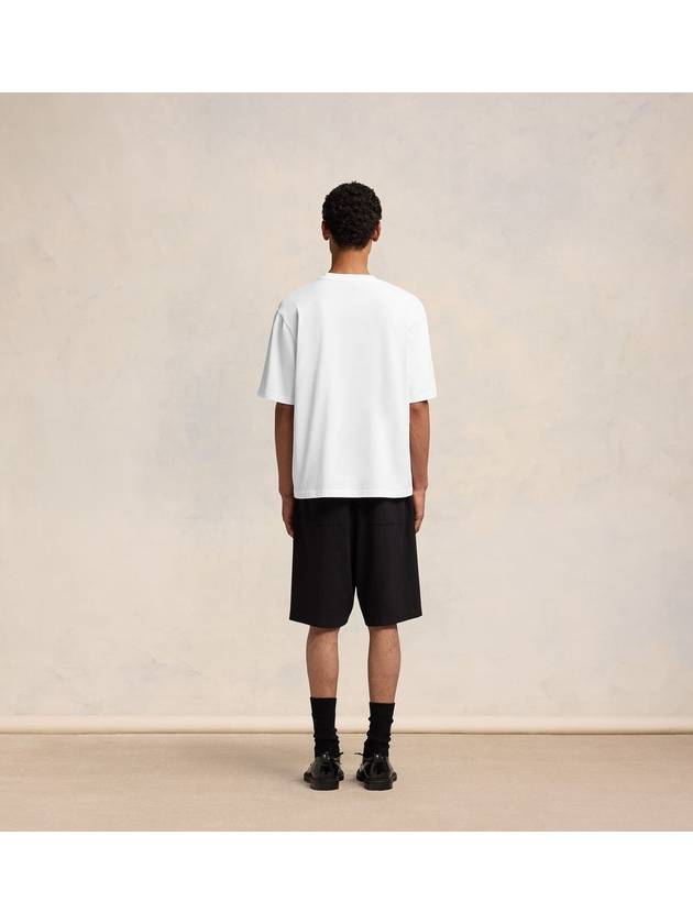 Small Heart Logo Boxy Fit Short Sleeve T-Shirt White - AMI - BALAAN 4