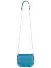 Rockstud Mini Chain Cross Bag LW2P0451 BOL L04 Blue - VALENTINO - BALAAN 6