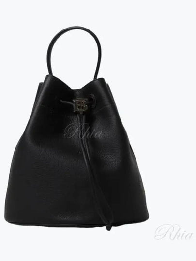 Small Grainy Leather TB Bucket Bag Black - BURBERRY - BALAAN 2