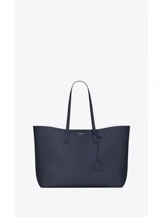 East West Shopper Shoulder Bag Navy - SAINT LAURENT - BALAAN.