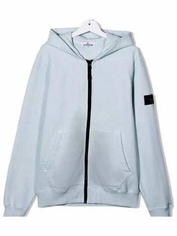 Wapen Patch Hooded Zip Up Sky Blue - STONE ISLAND - BALAAN 1