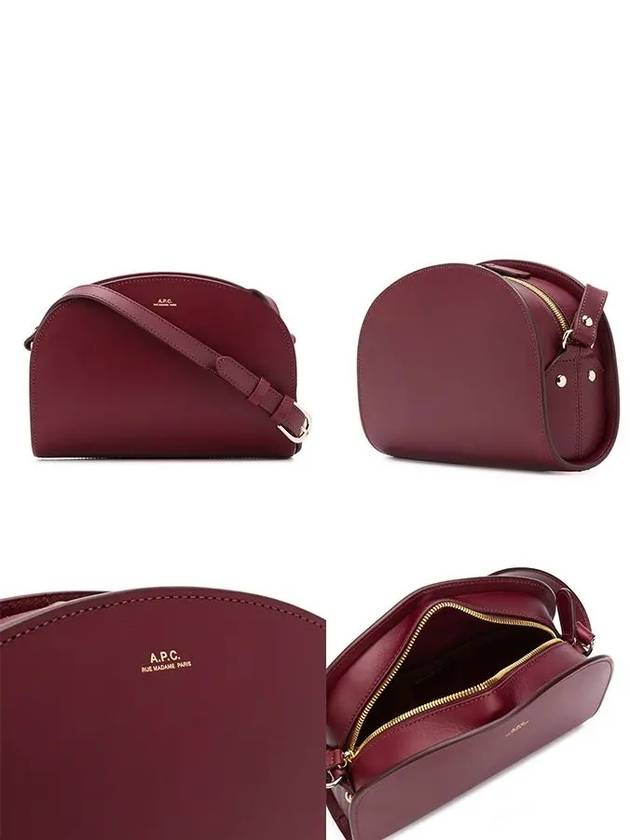 Demi Lune Half Moon Cross Bag Burgundy - A.P.C. - BALAAN 4