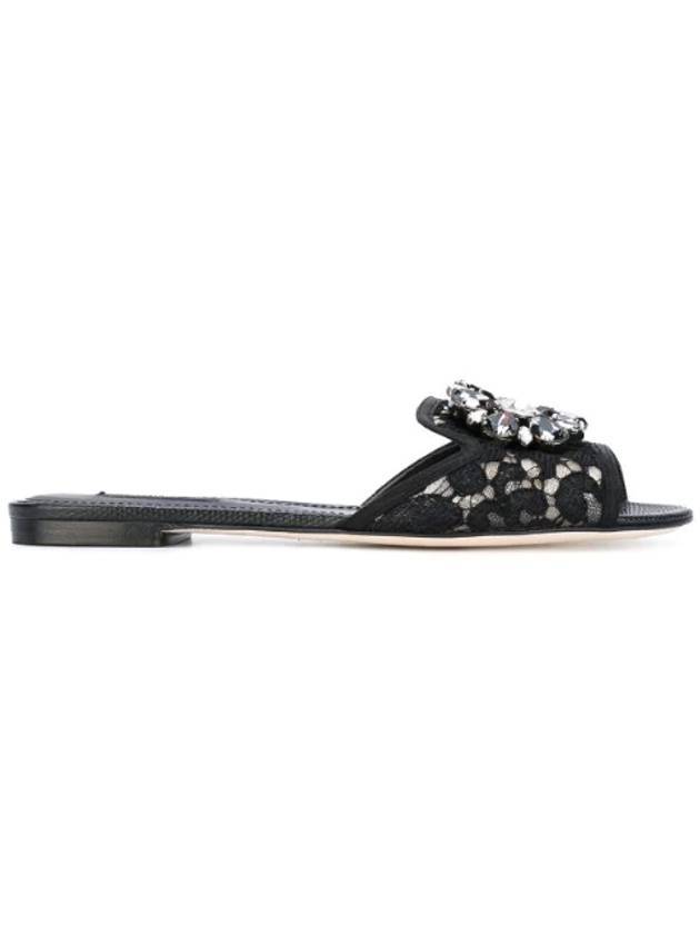 Women's Marsala Crystal Slippers Black - DOLCE&GABBANA - BALAAN 1