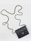 Classic chain mini bag caviar card wallet black gold AP0238 - CHANEL - BALAAN 4