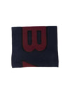 Logo Jacquard Two-Tone Fringe Muffler Navy - BALLY - BALAAN 2