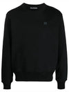 Logo Patch Regular Fit Crew Neck Sweatshirt Black - ACNE STUDIOS - BALAAN 2