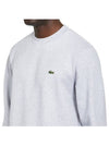 Logo Patch Crewneck Sweatshirt Grey - LACOSTE - BALAAN 3