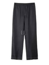 Stitched Silk Straight Pants Black - PRADA - BALAAN 2