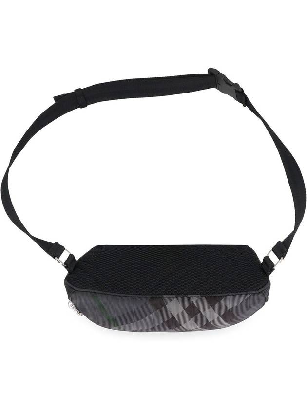 Grid Check Belt Bag Charcoal - BURBERRY - BALAAN 5