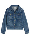 Trucker Denim Jacket Blue - CELINE - BALAAN 2