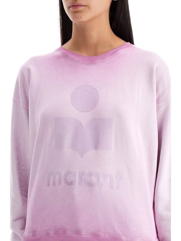 Mobyli Washed Cotton Logo Sweatshirt Lilac - ISABEL MARANT ETOILE - BALAAN 5