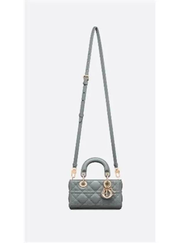 Lady D Joy Cannage Lambskin Micro Tote Bag Grey - DIOR - BALAAN 7