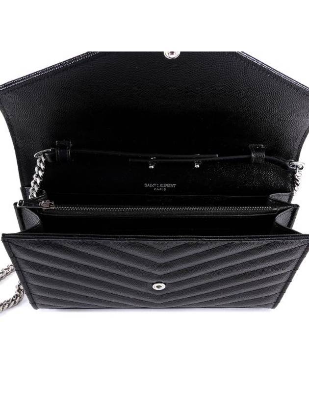 Cassandre Matelasse Chain Cross Bag In Grain de Poudre Embossed Leather Black - SAINT LAURENT - BALAAN 6