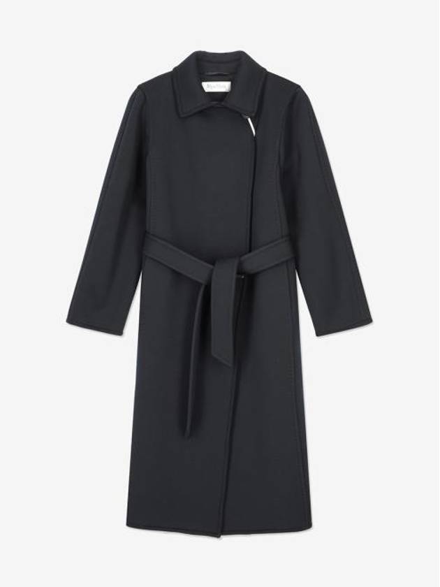 Manuela Virgin Wool Single Coat Navy - MAX MARA - BALAAN 2