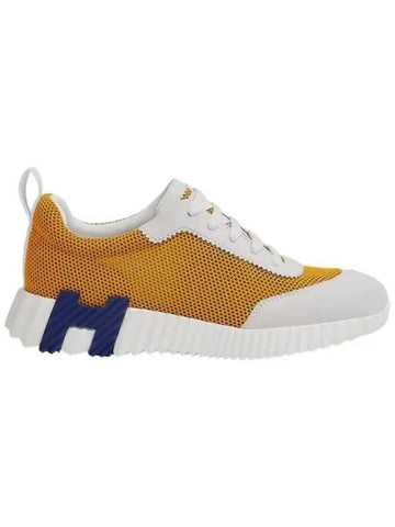 Bouncing Mesh Low Top Sneakers Jaune Topaze Blanc - HERMES - BALAAN 1