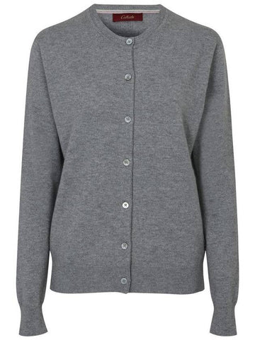 Button Up Cashmere Cardigan Grey - CALLAITE - BALAAN 1