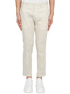 Men's Linen Viscose Straight Pants Ivory - THEORY - BALAAN 2