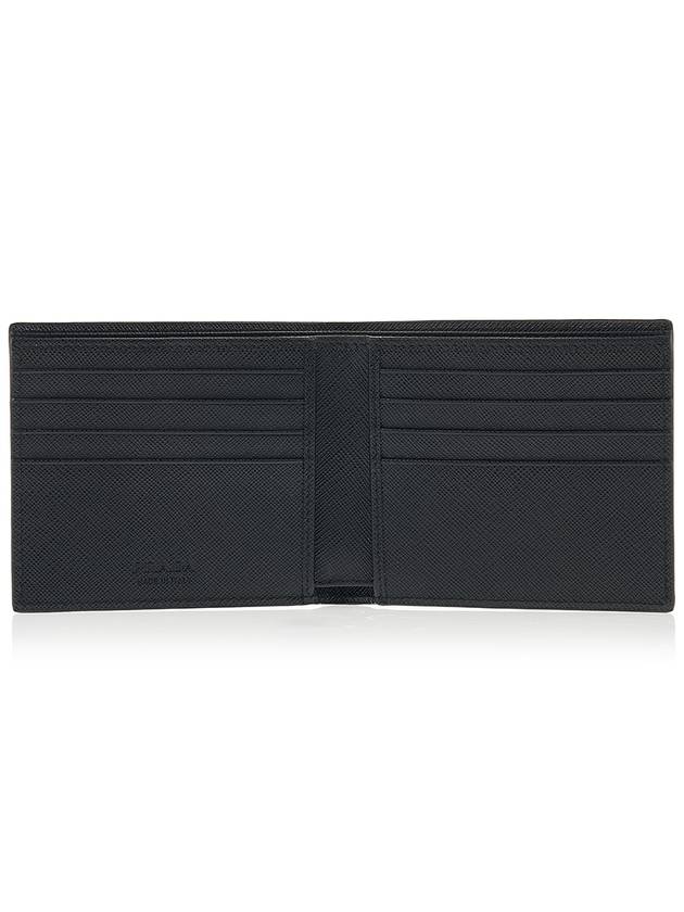 Triangle Logo Embossing Half Wallet Black - PRADA - BALAAN 8